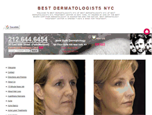 Tablet Screenshot of bestdermatologistsnyc.com